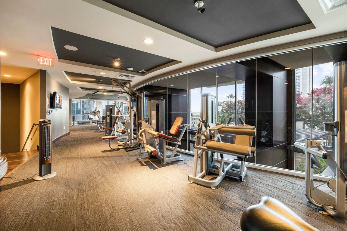 360 Nueces Street, Unit 911 Austin, TX 78701 - Photo 26 of 31 a view of a room with gym equipment