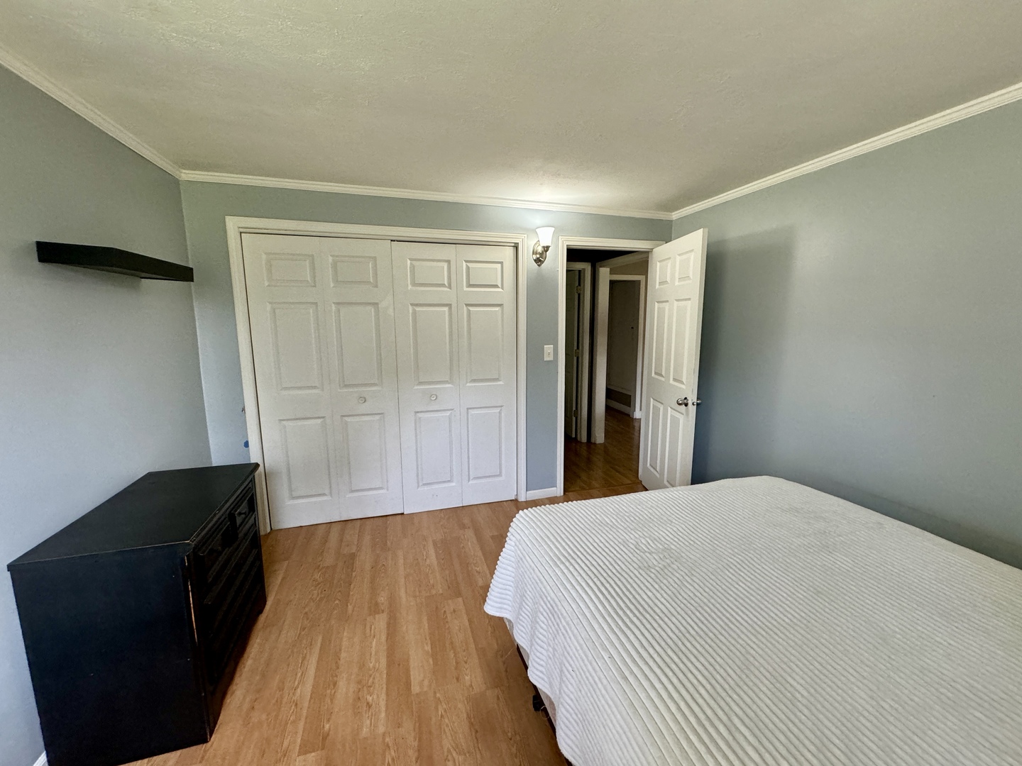 102 Cottage Avenue La Moille, IL 61330 - Photo 16 of 29 a spacious bedroom with a bed and a black walk in closet