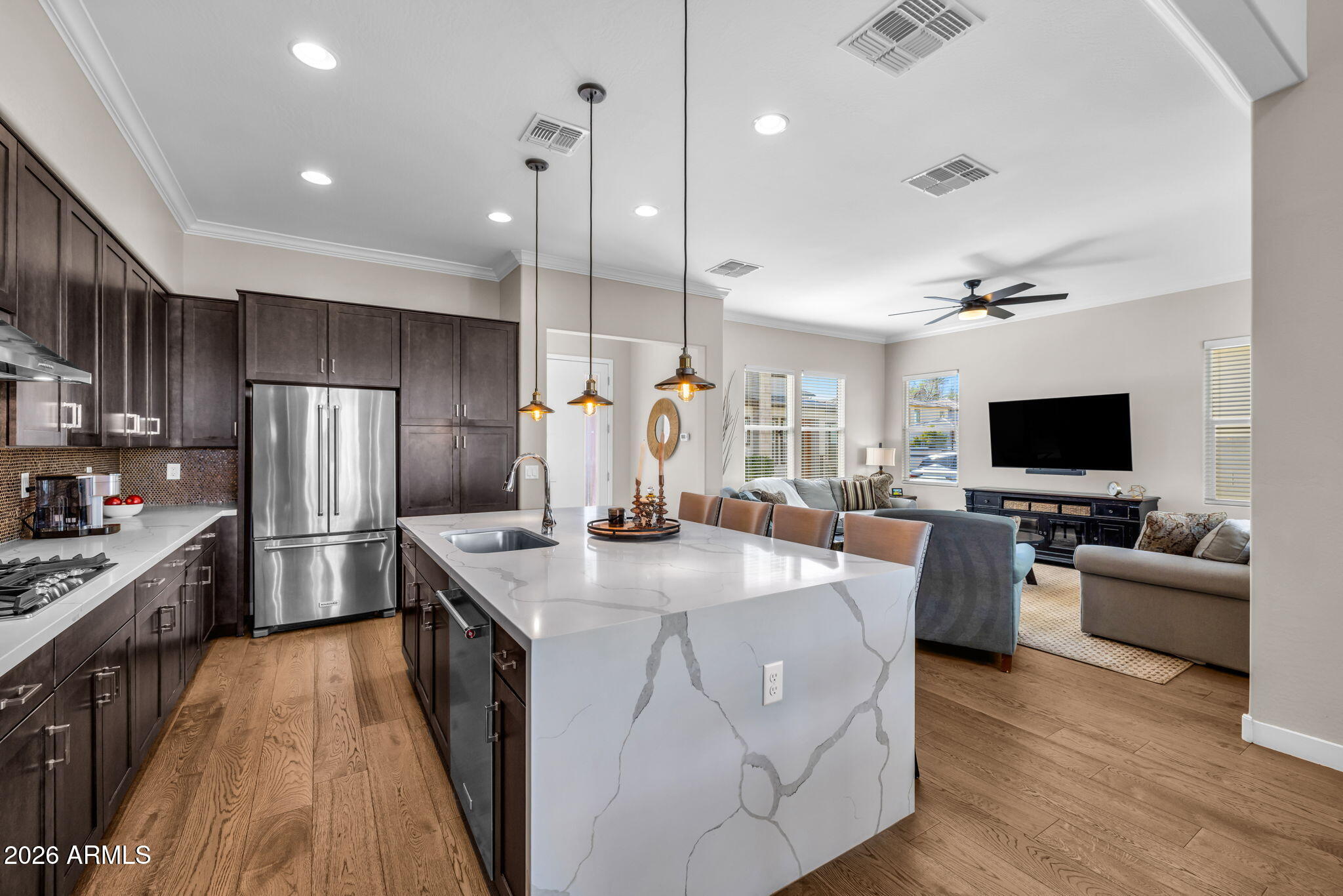 1555 East Ocotillo Road, Unit 21 Phoenix, AZ 85014 - Photo 3 of 39 Kitchen with Large Waterfall Island