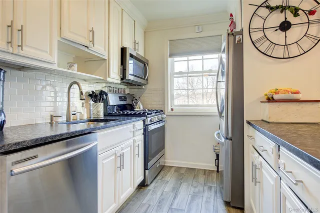 a kitchen with stainless steel appliances granite countertop a sink and a stove