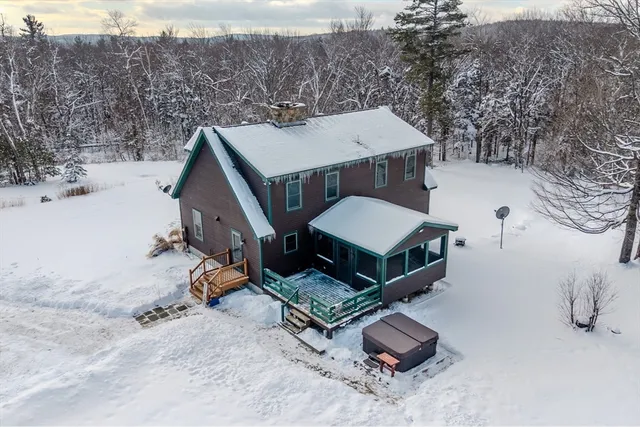 a view of a bench in a yard