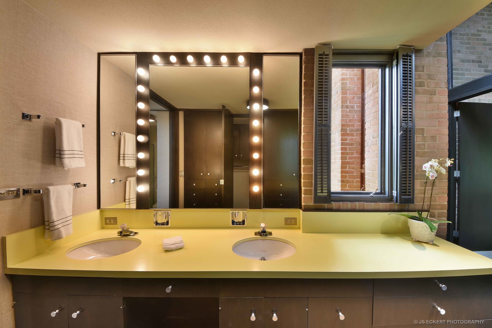 2345 Old Mill Road Lake Forest, IL 60045 - Photo 31 of 73 a bathroom with a double vanity sink and a mirror