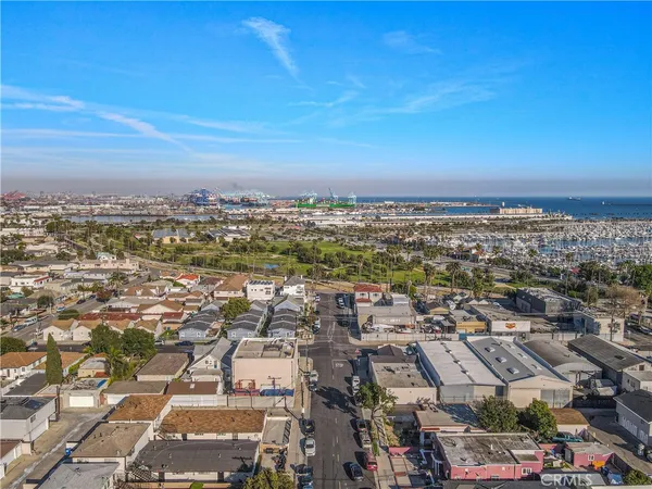 an aerial view of a city