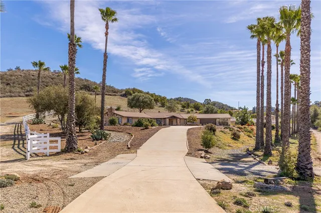 an aerial view of a highlighted house