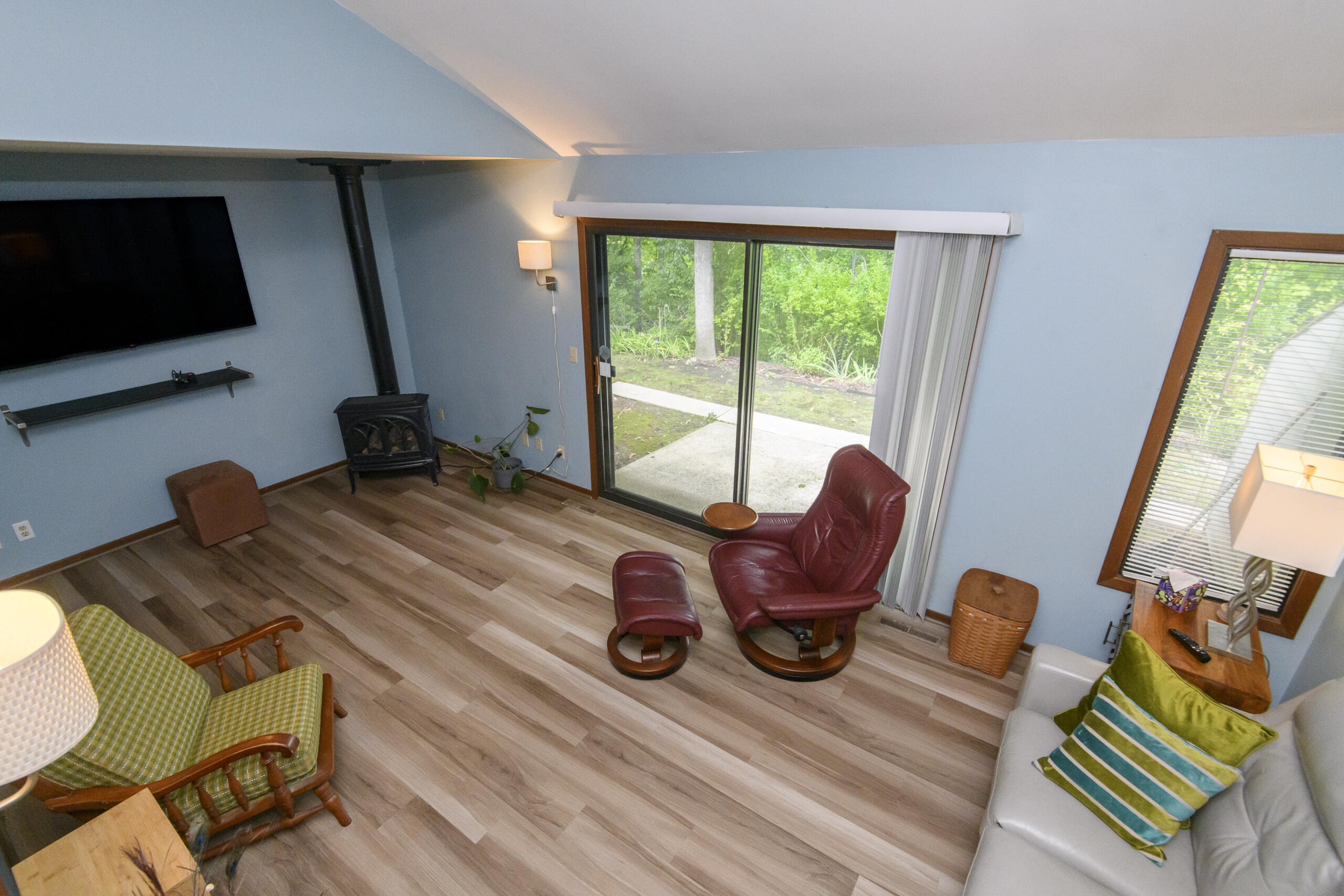 2906 Old Mill Drive, Unit A3 Racine, WI 53404 - Photo 10 of 37 Cozy Living Room with Woody Views
