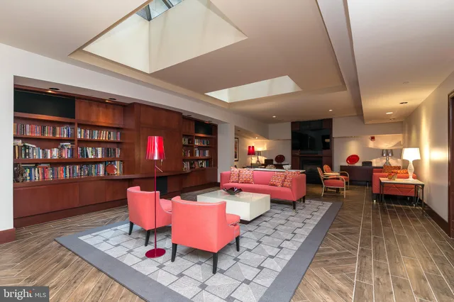 a living room with furniture and a couch