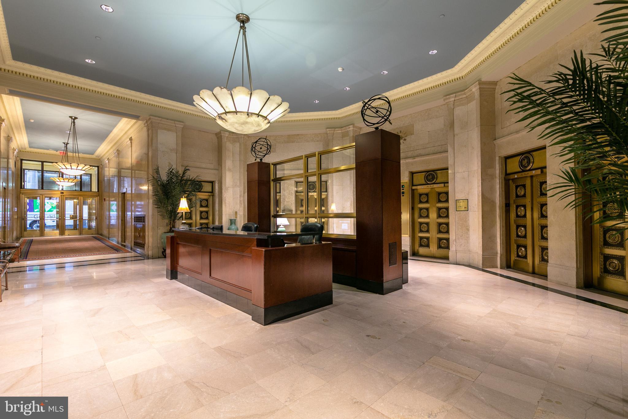 1600 Arch Street, Unit 1113 Philadelphia, PA 19103 - Photo 31 of 34 a view of an entryway with a chandelier