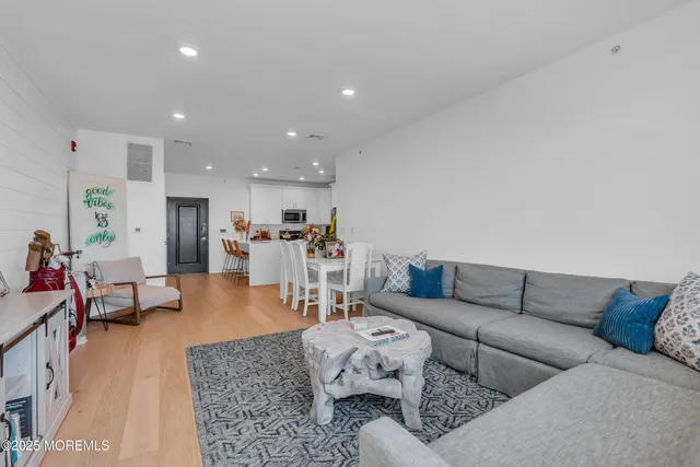 a living room with furniture and a couch
