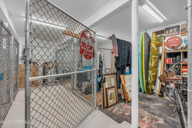 a view of a shop with storage