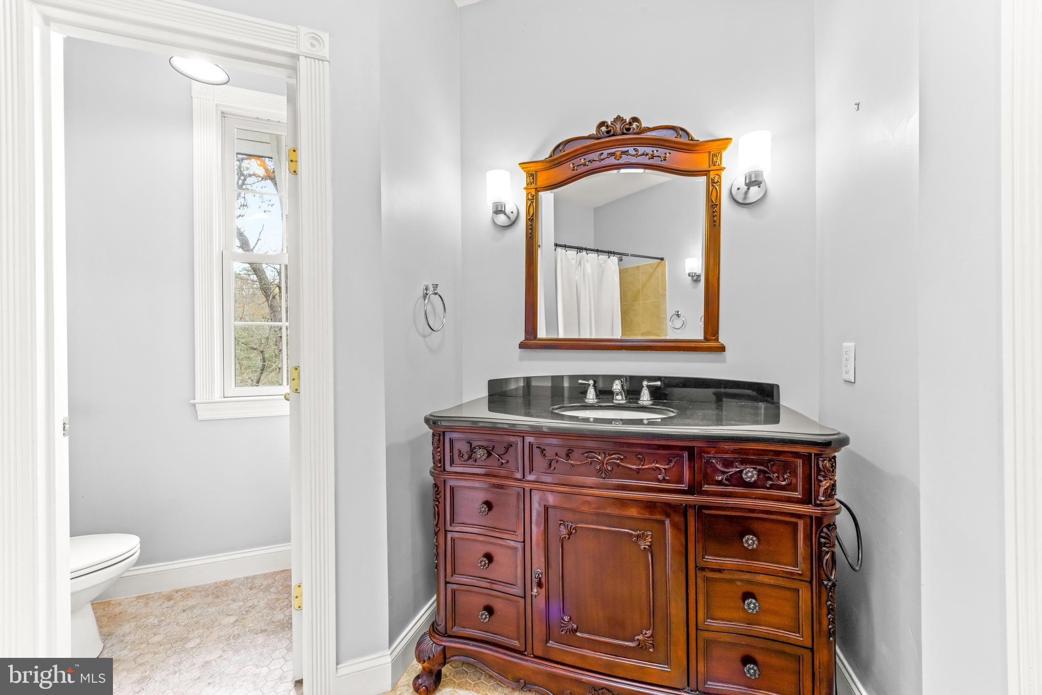 776 Snodgrass Road Crownsville, MD 21032 - Photo 54 of 82 a bathroom with a sink a toilet and mirror