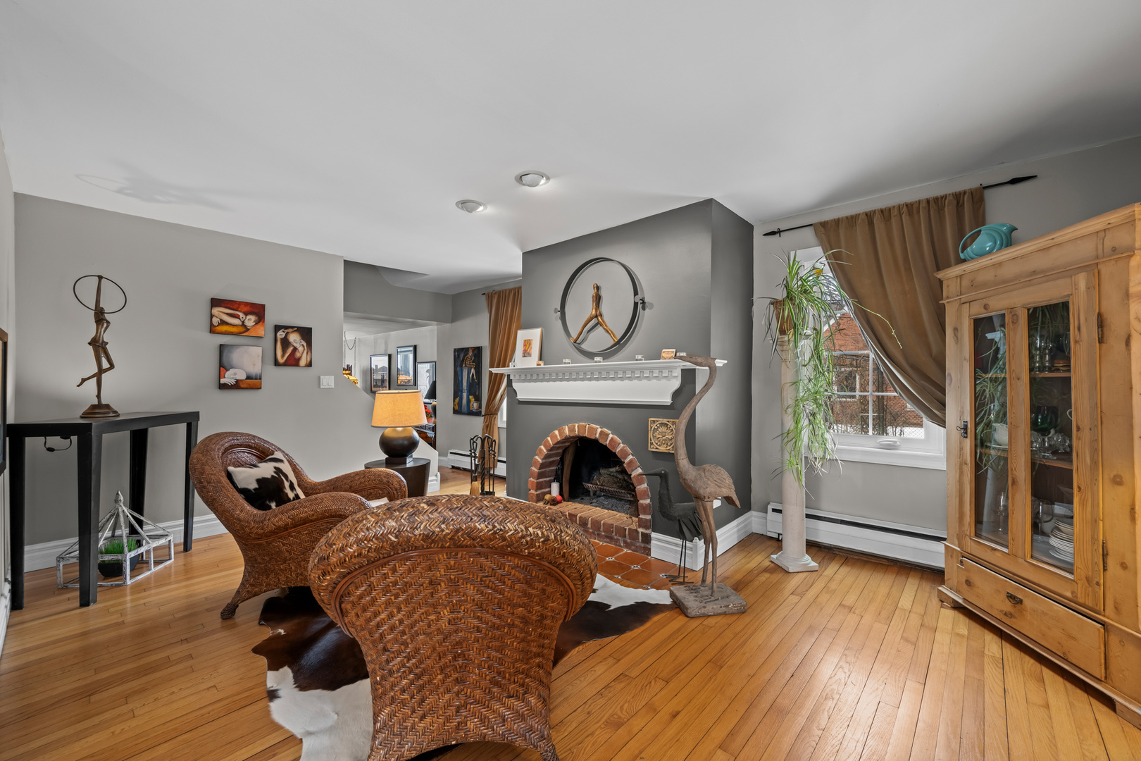 108 North Wheeling Road Prospect Heights, IL 60070 - Photo 13 of 54 a view of a livingroom with furniture and a fireplace