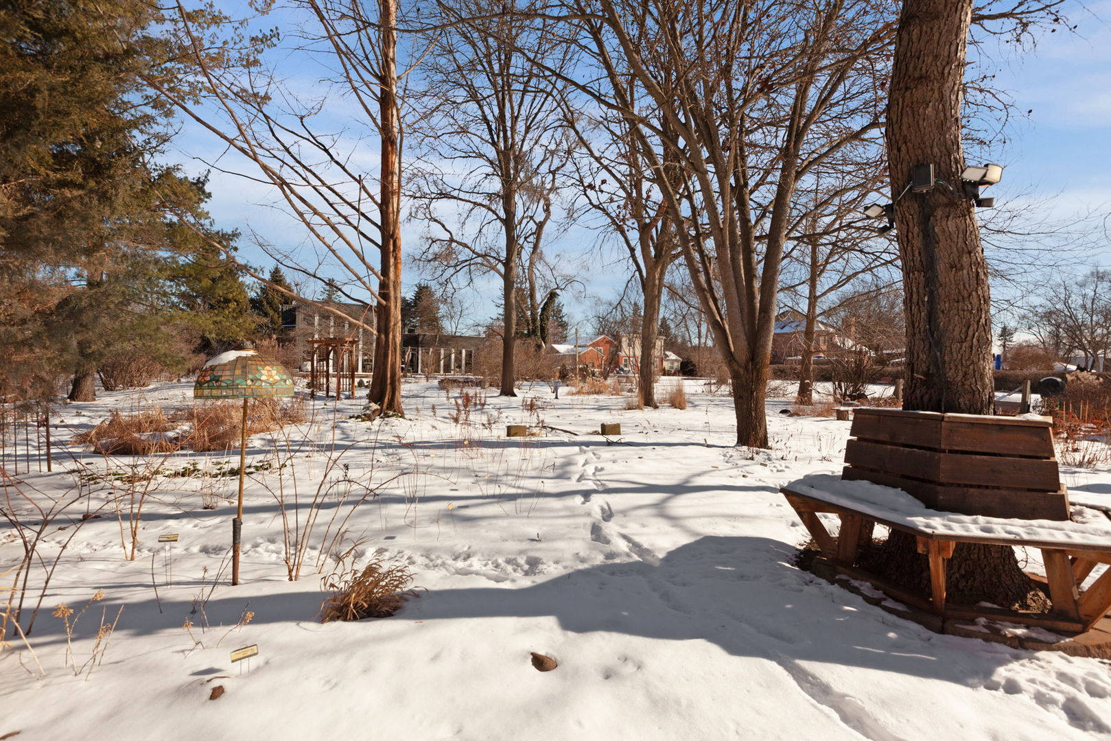 108 North Wheeling Road Prospect Heights, IL 60070 - Photo 40 of 54 a view of a yard with snow