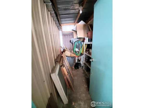 a view of storage and utility room
