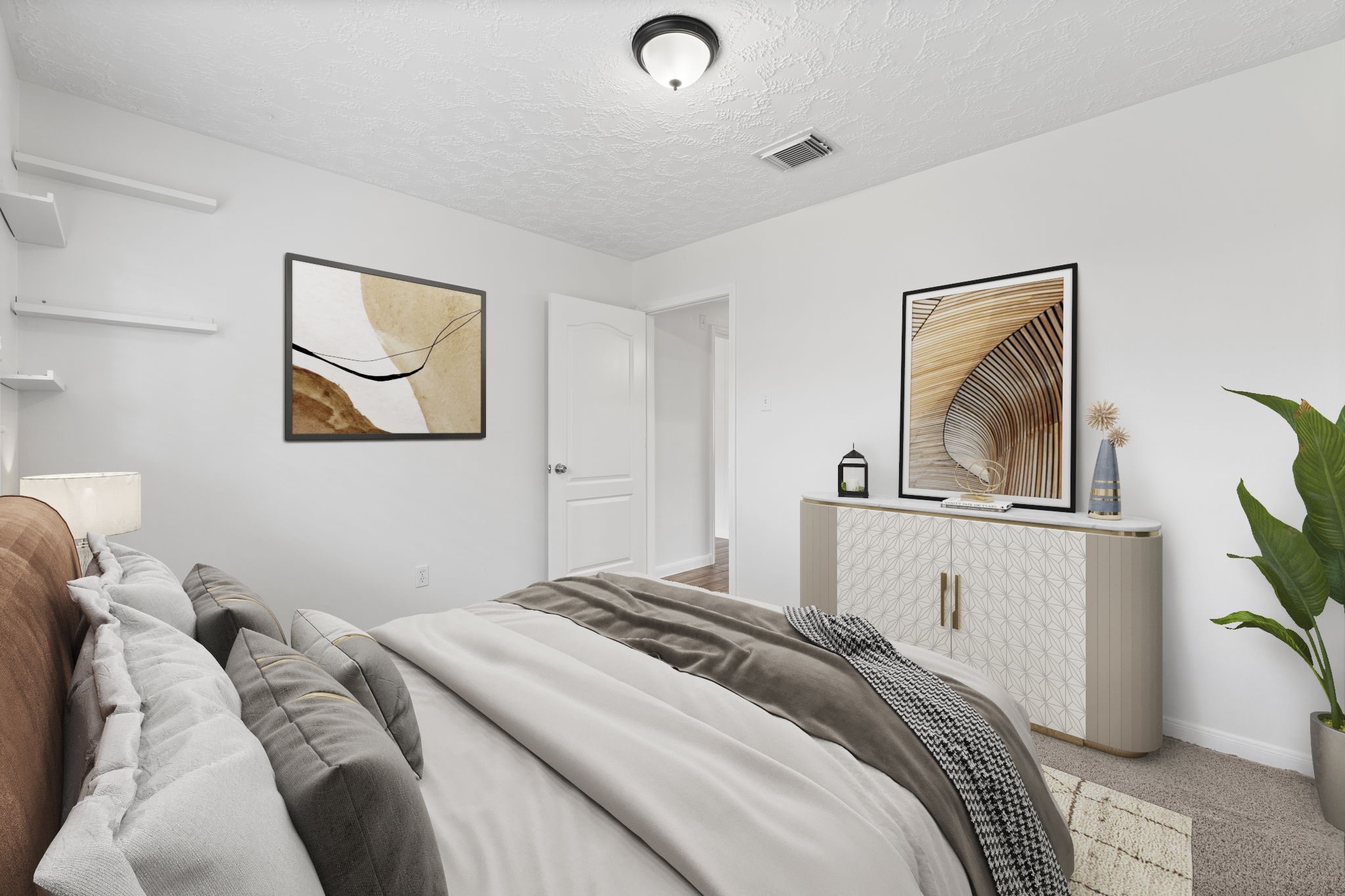 9735 Kemp Forest Drive Houston, TX 77080 - Photo 19 of 25 Secondary bedroom. *Virtually staged