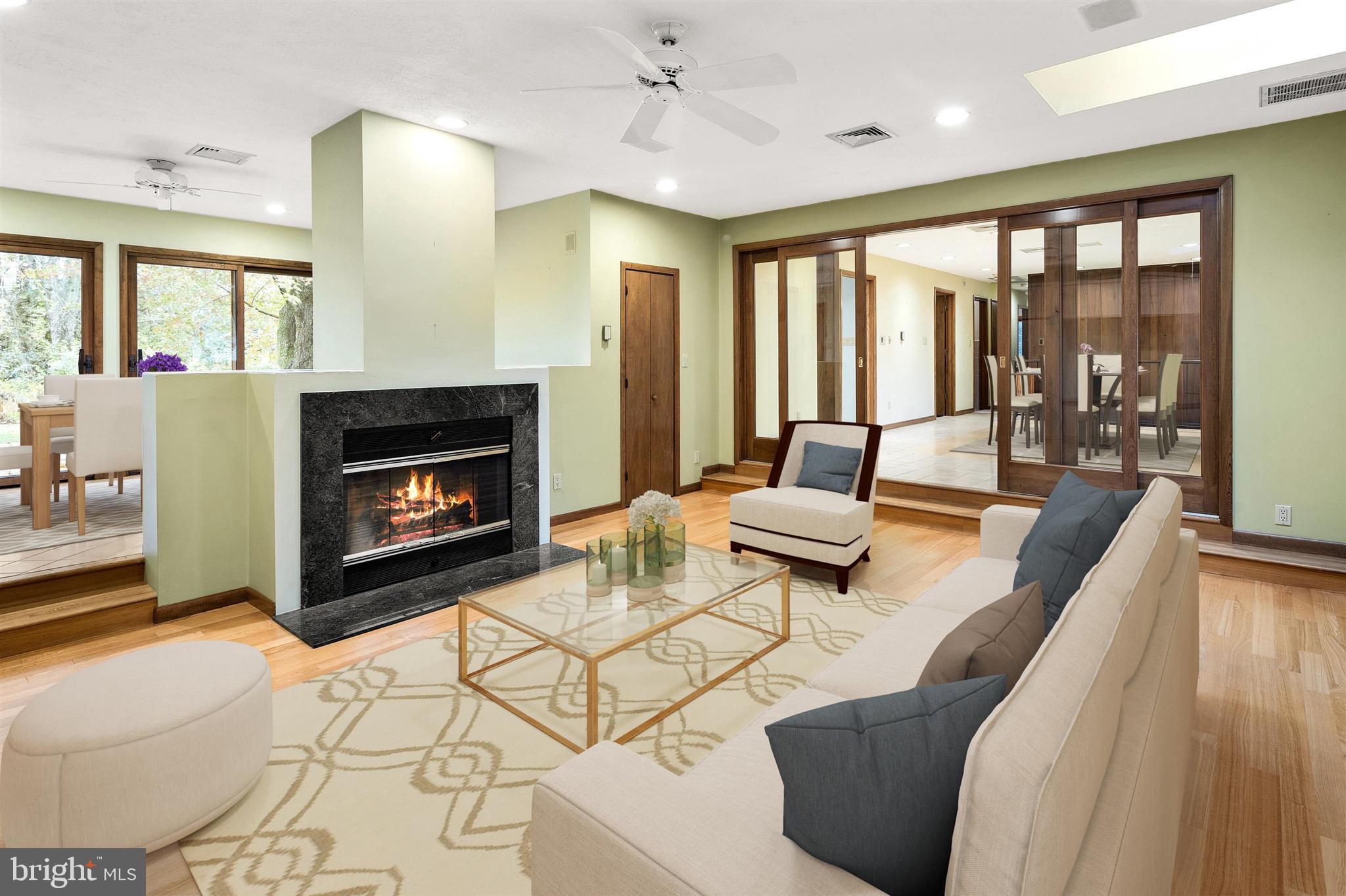 8 Lambert Lane Robbinsville, NJ 08691 - Photo 7 of 33 Living Room with Fireplace