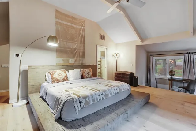 a view of a lake and a mountain