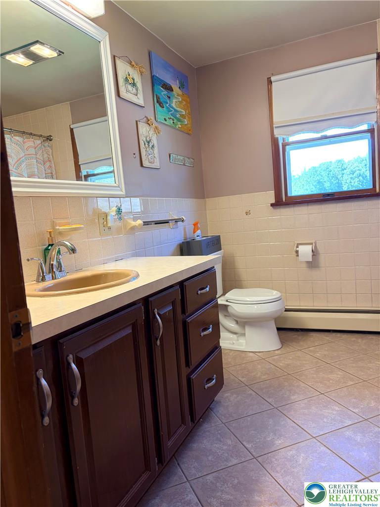 100 Hazelwood Road Lehighton, PA 18235 - Photo 31 of 31 a bathroom with a sink a toilet a mirror and a window