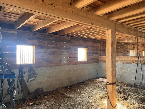 a backyard of a house with seating space