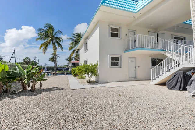 a view of a terrace with a garden