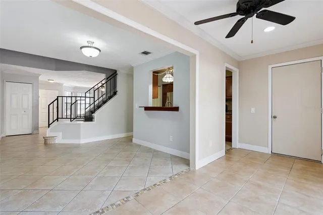 a view of an entryway with a window
