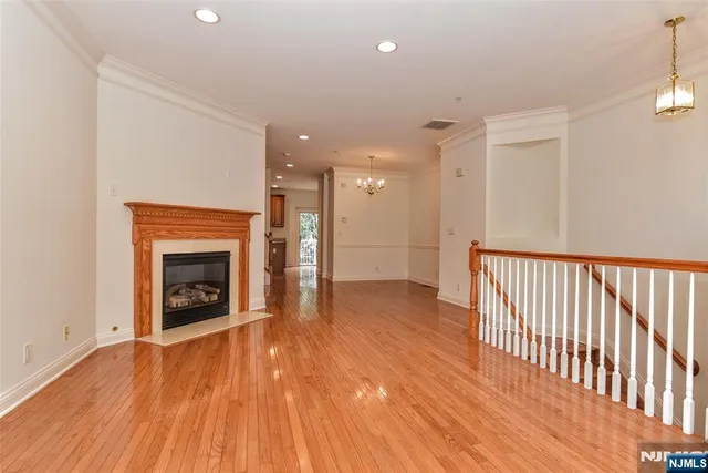 a close view of a fireplace