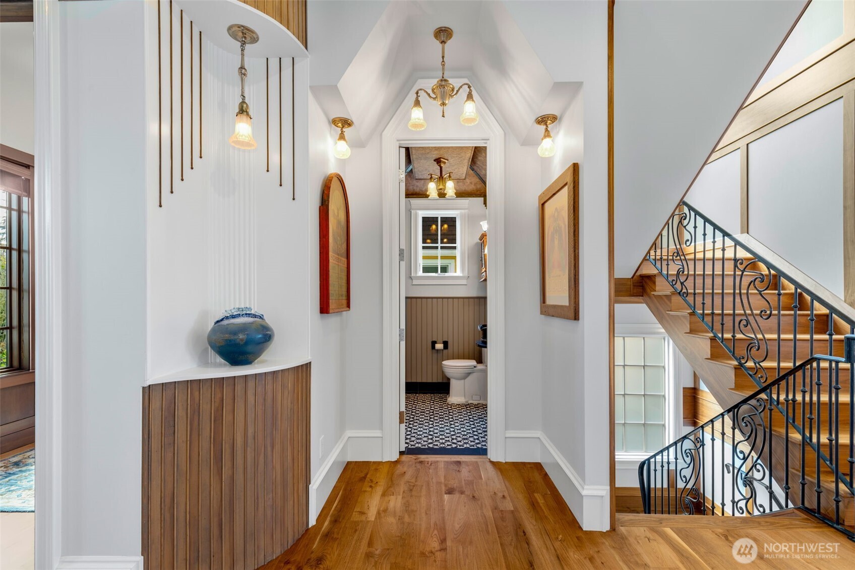 3723 41st Avenue Southwest Seattle, WA 98116 - Photo 14 of 40 a view of entryway and hall with wooden floor