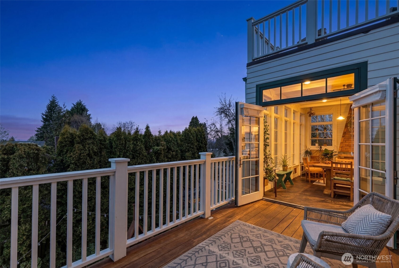 3723 41st Avenue Southwest Seattle, WA 98116 - Photo 6 of 40 a view of a balcony with chair