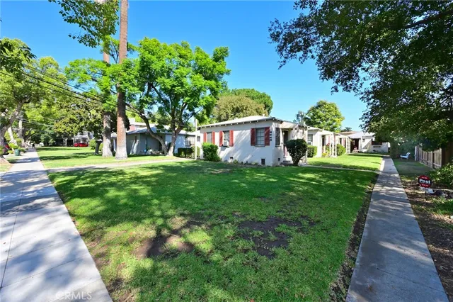 a house view with a garden space