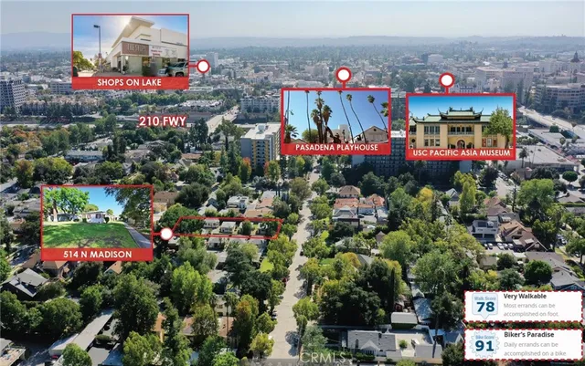 a view of a house with backyard and garden