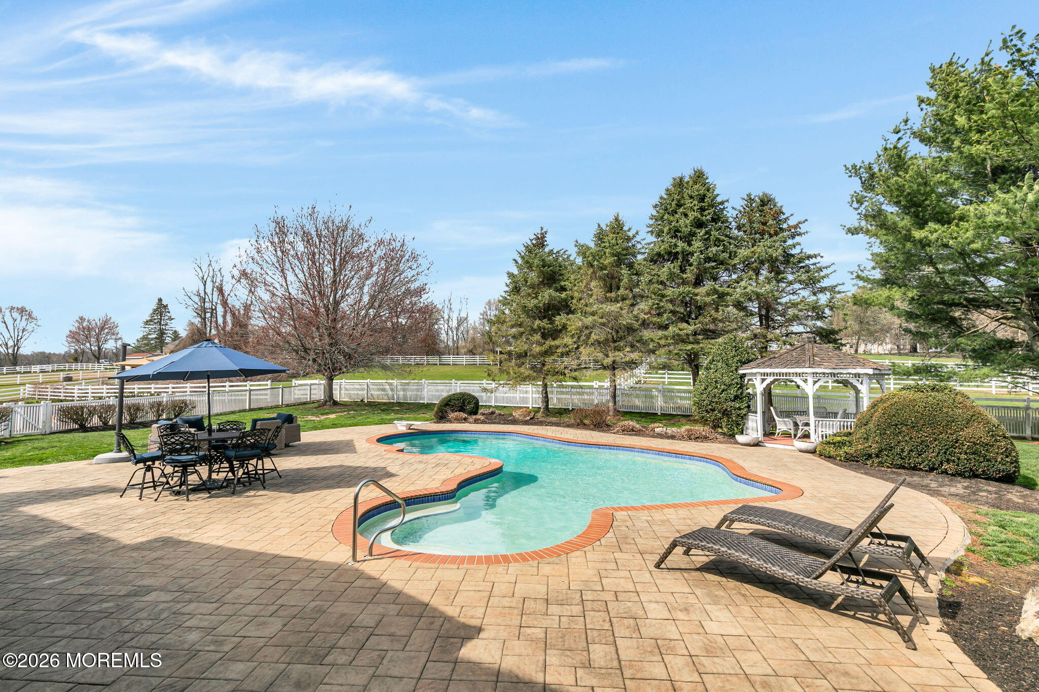 10 Paddock Lane Colts Neck, NJ 07722 - Photo 20 of 55 a view of a swimming pool with a patio