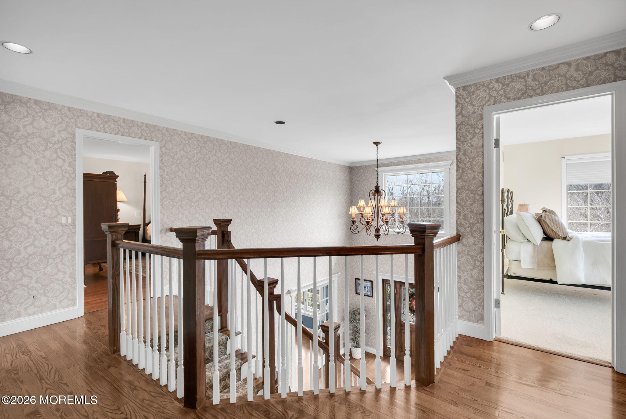 10 Paddock Lane Colts Neck, NJ 07722 - Photo 49 of 55 a view of a hallway with a livingroom and furniture