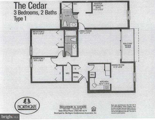 1406 Northgate Square, Unit 14062 Reston, VA 20190 - Photo 23 of 23 Floor Plan