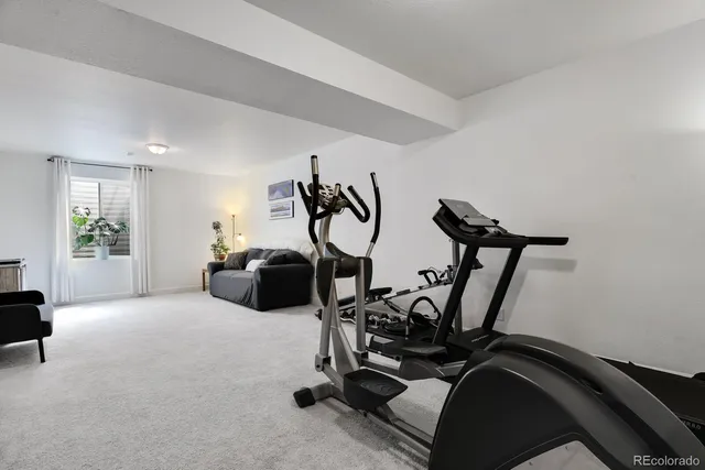 a view of a storage area with racks