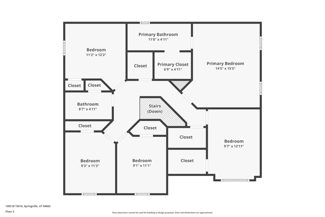1393 West 150 North Springville, UT 84663 - Photo 30 of 31 Floor plan Level 2