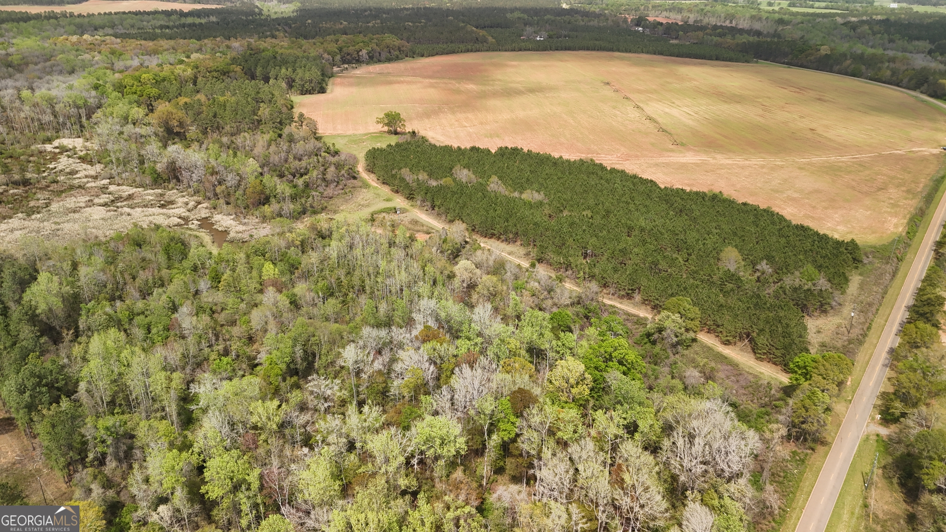 a view of a lake from a mountain