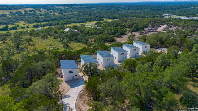an aerial view of multiple house