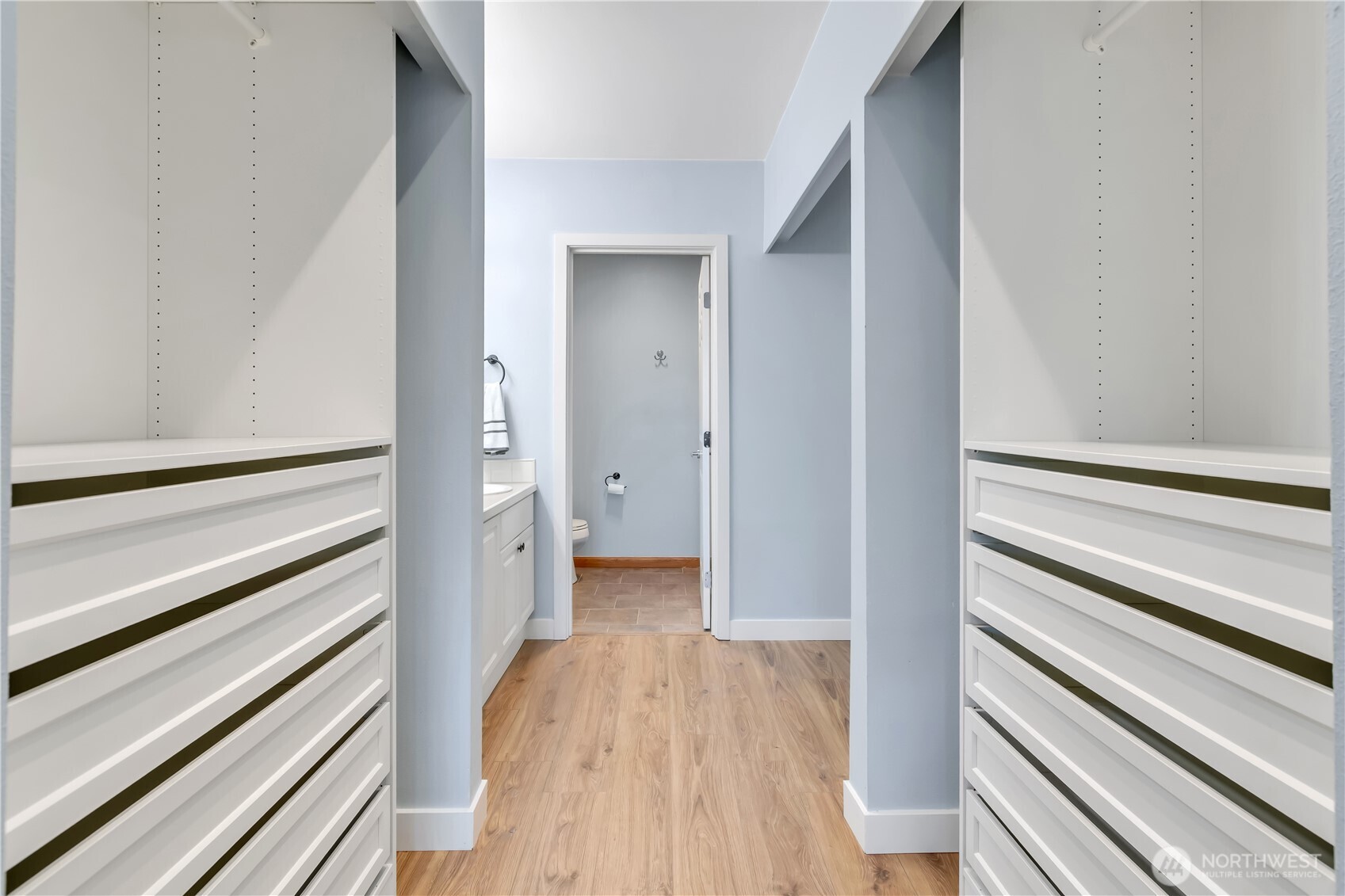 15310 Macadam Road South, Unit A204 Tukwila, WA 98188 - Photo 17 of 25 a view of a hallway with wooden floor and staircase