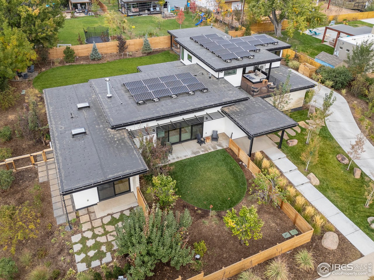 2125 Upland Avenue Boulder, CO 80304 - Photo 32 of 38 an aerial view of a house with garden space and street view