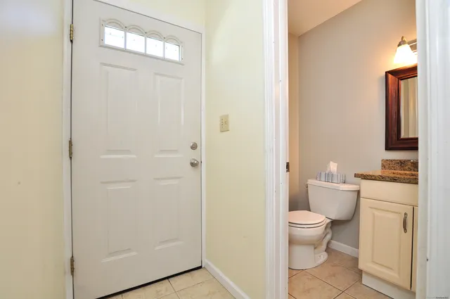 a bathroom with a toilet