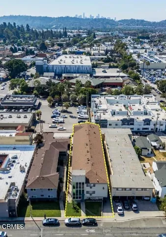 an aerial view of a city