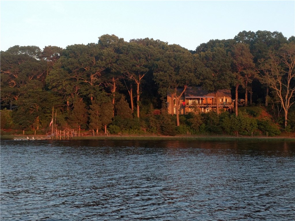 45 Pojac Point Road North Kingstown, RI 02852 - Photo 17 of 33 A view of the house from the water side. Privacy galore on 6 acres- but nice neighbors are not too far away!