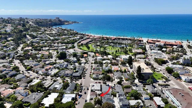 an aerial view of multiple house