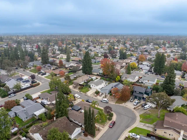 an aerial view of multiple house