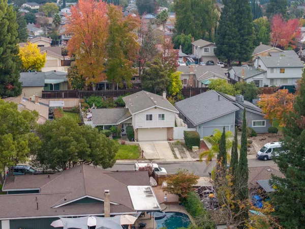 aerial view of a house
