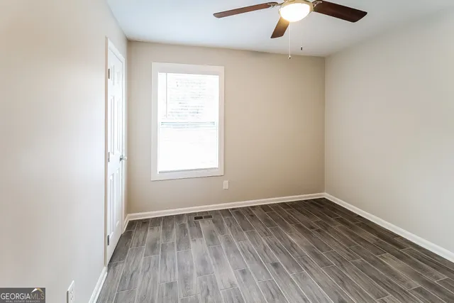 an empty room with a window