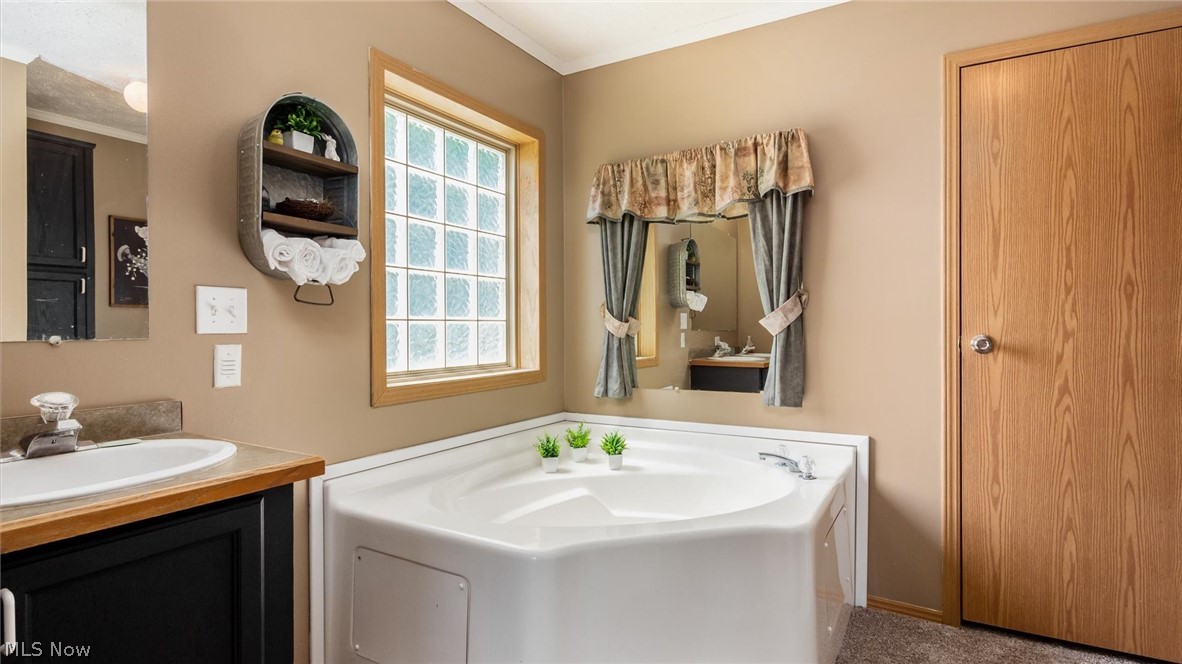 9180 North River Road East Dresden, OH 43821 - Photo 19 of 36 Bathroom with a healthy amount of sunlight and vanity