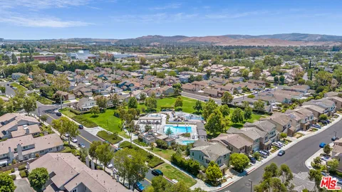an aerial view of multiple house