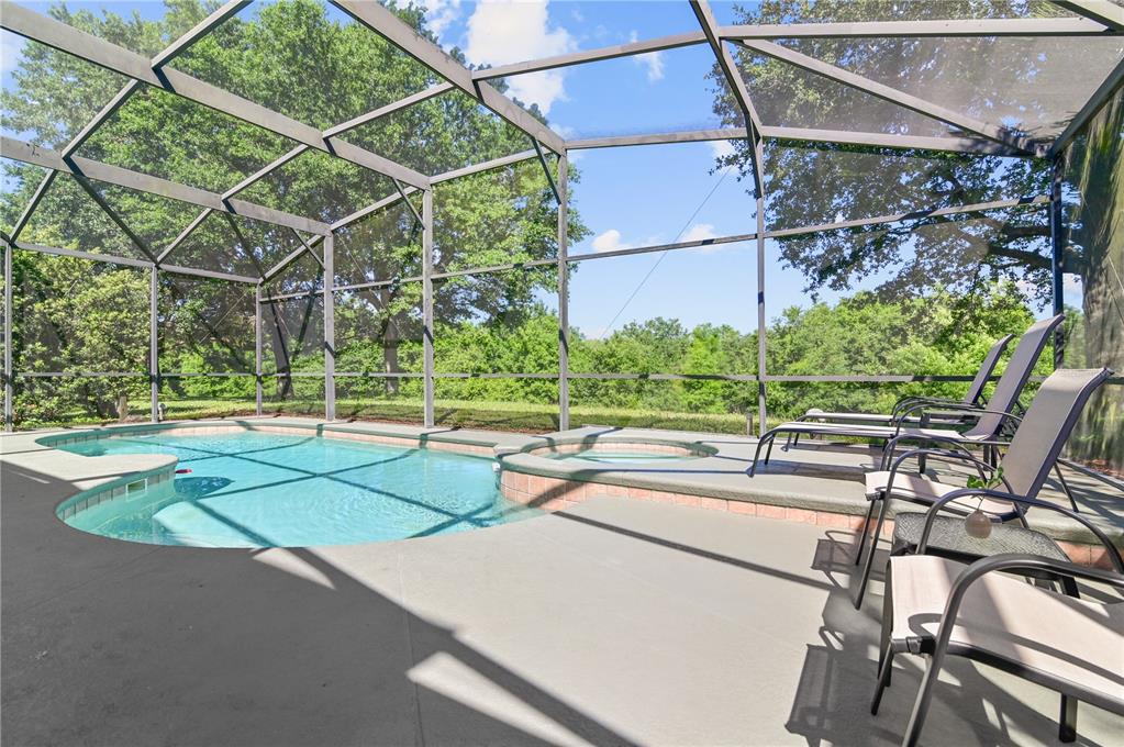 701 Kettering Road Davenport, FL 33897 - Photo 30 of 41 a view of a swimming pool with a patio and yard