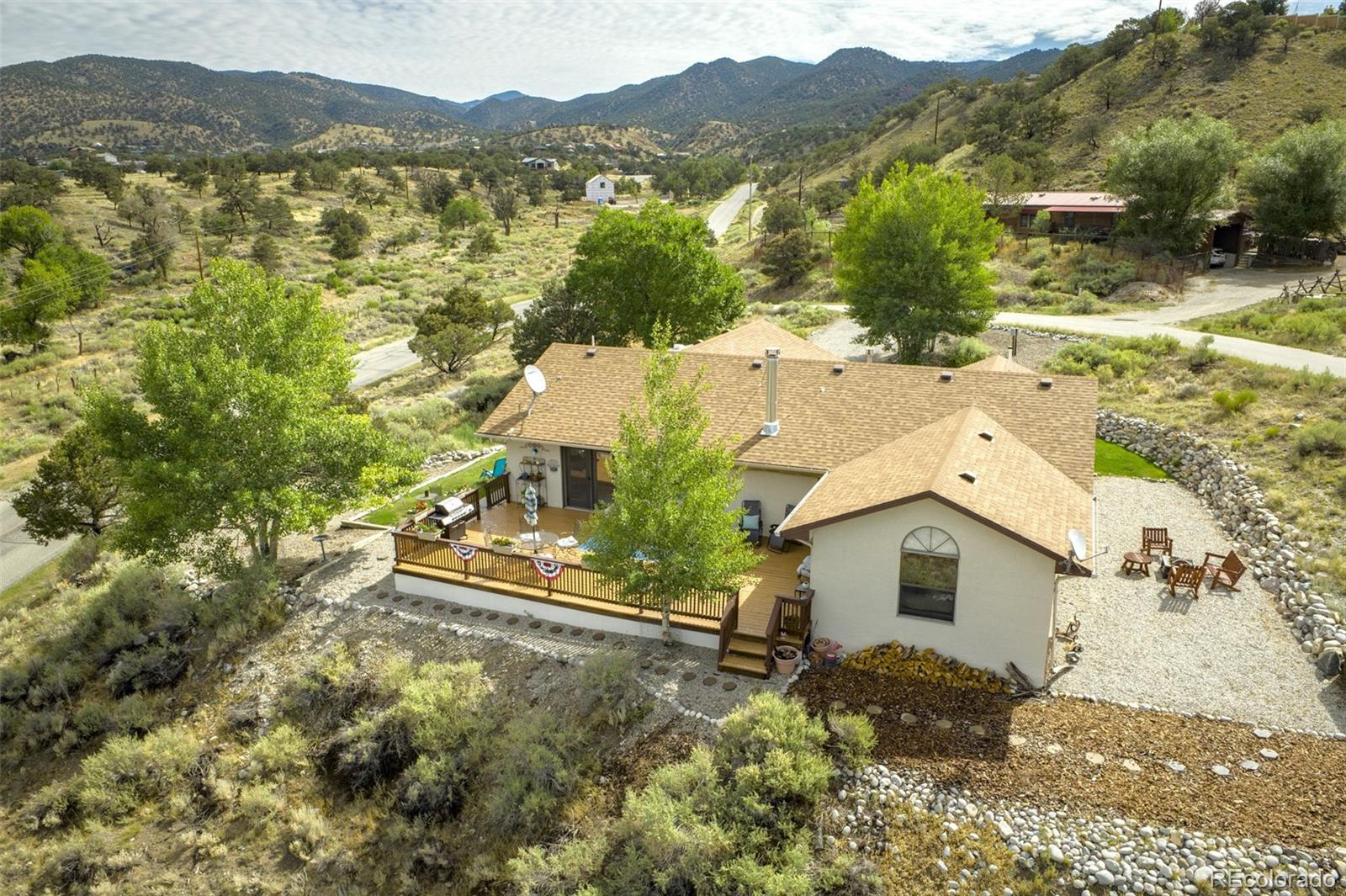 7280 County Road 178 Salida, CO 81201 - Photo 2 of 39 an aerial view of a house with a yard