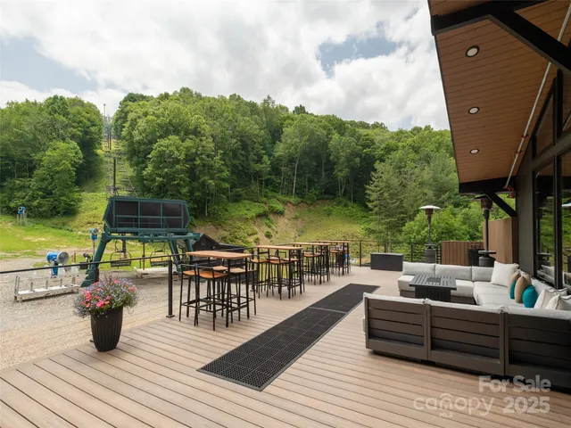 a terrace with sitting area